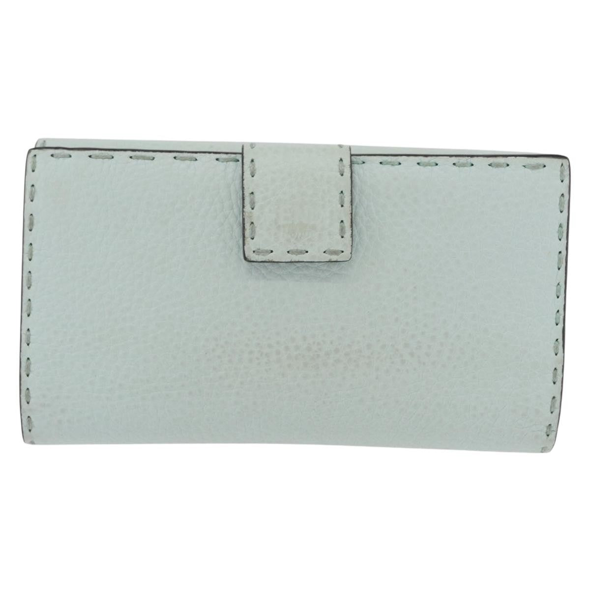 Fendi Selleria Peekaboo Leather Green Leather Wallets Accessory (Pre-Owned)