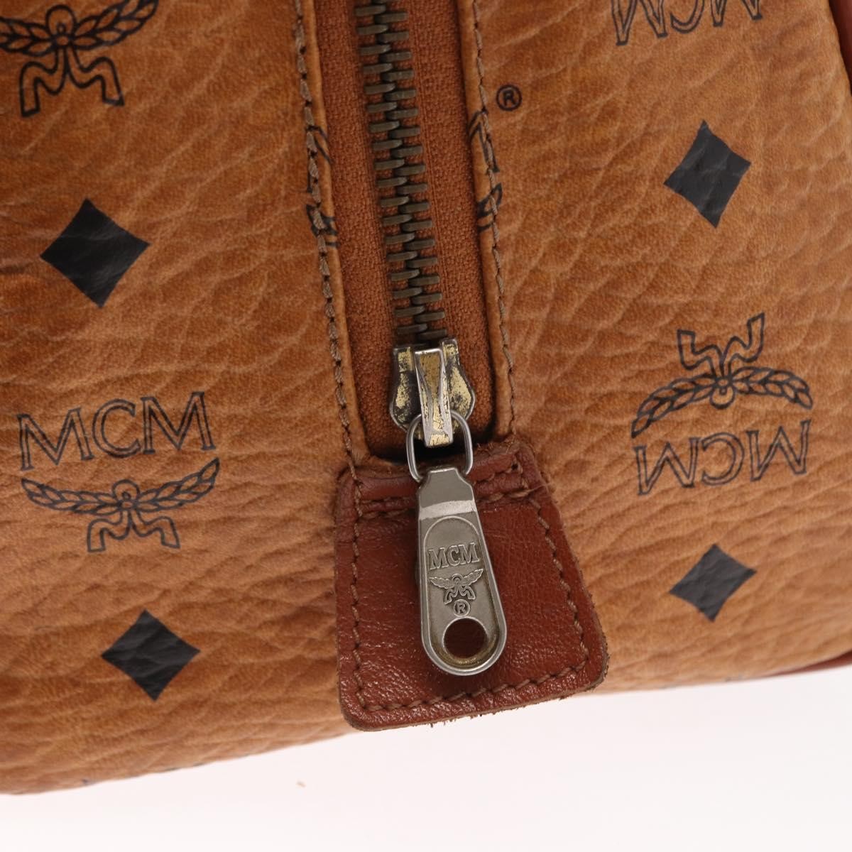 MCM Visetos Logogramme Canvas And Leather Brown Canvas Handbag (Pre-Owned)