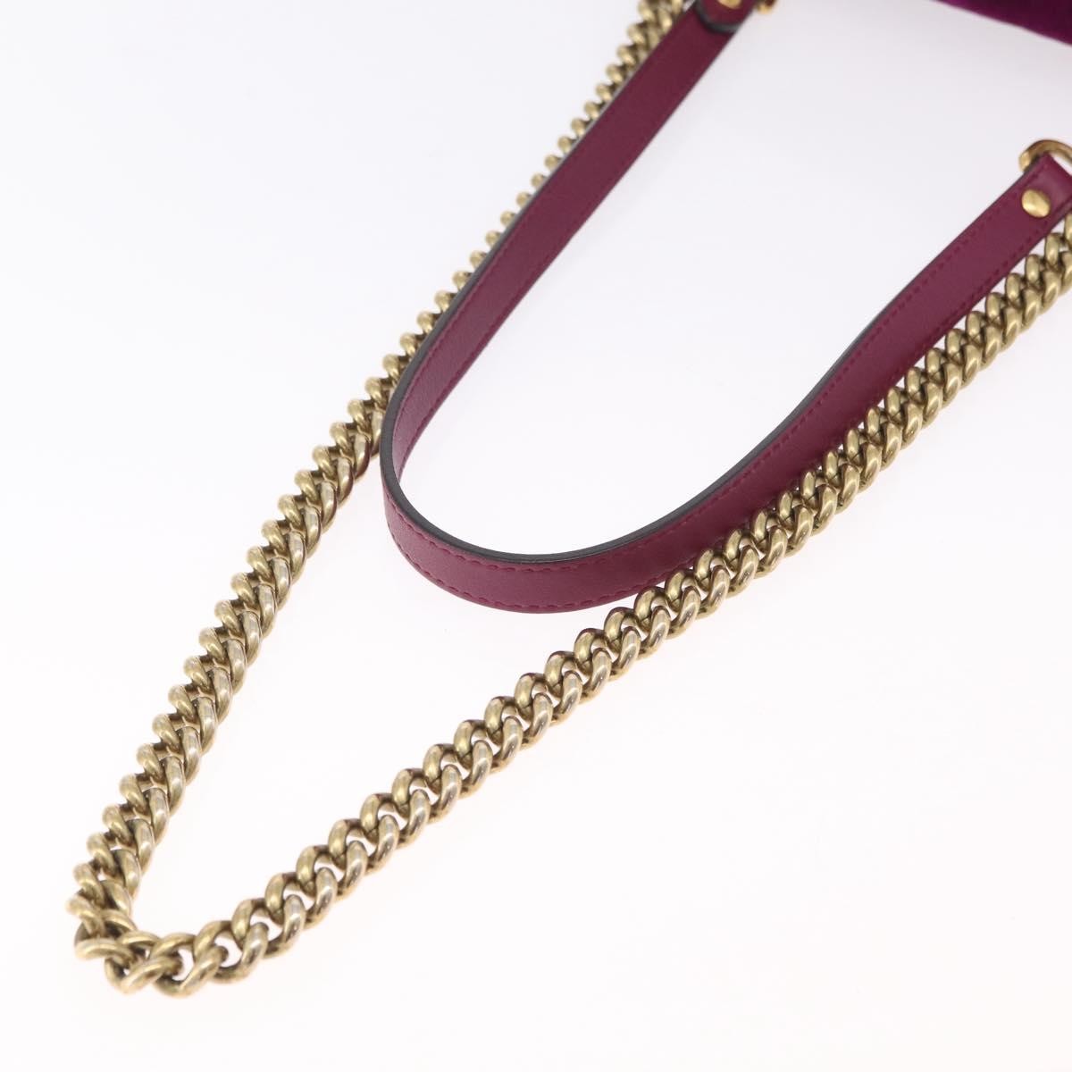 Gucci Gg Marmont Matelassé Velvet Purple Velvet Shoulder Bag Bag (Pre-Owned)