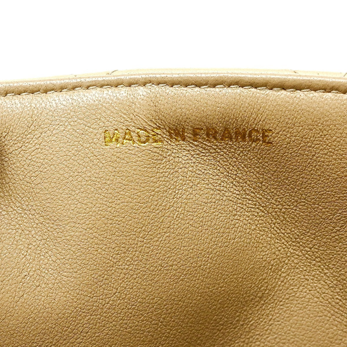 Chanel Vintage Diana Flap Quilted Lambskin Beige Leather Shoulder Bag Bag (Pre-Owned)