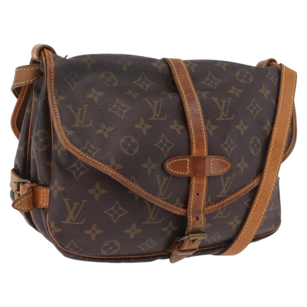 Louis Vuitton Saumur Monogram Canvas Brown Canvas Shoulder Bag Bag (Pre-Owned)