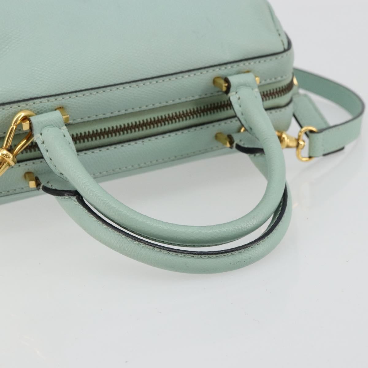 Celine Vintage Leather Blue Leather Handbag (Pre-Owned)