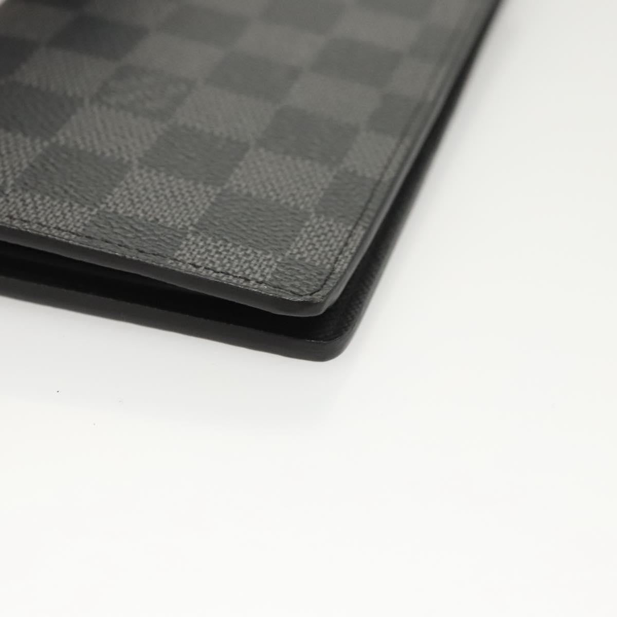Louis Vuitton Brazza Long Bifold Damier Gray Canvas Wallets Accessory (Pre-Owned)