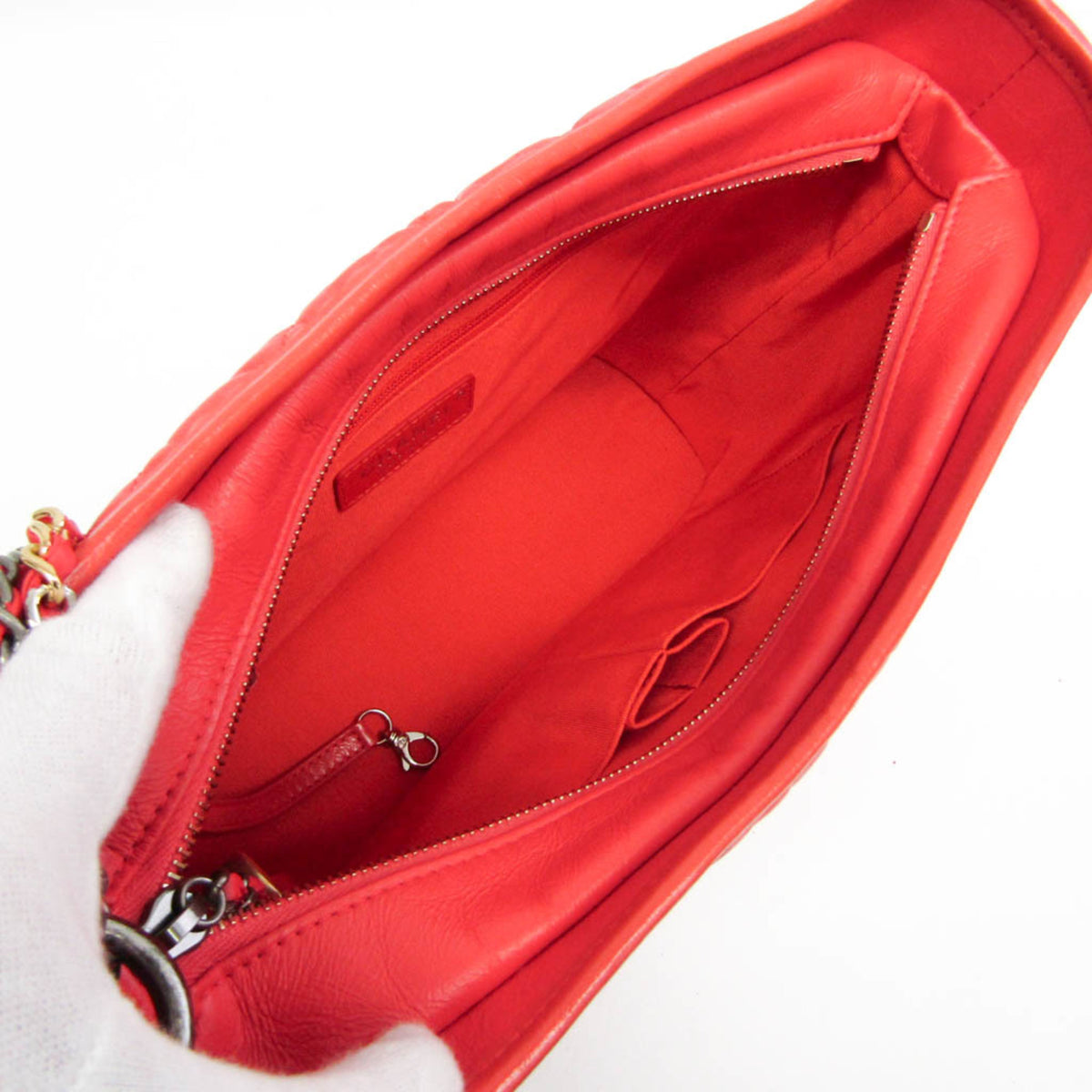 Chanel Gabrielle Hobo Quilted Aged Calfskin Red Leather Shoulder Bag Bag (Pre-Owned)