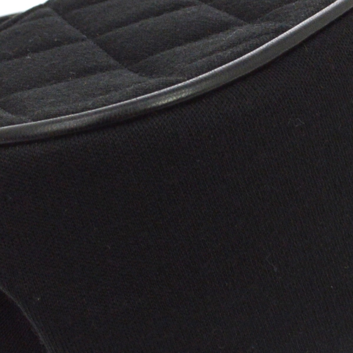 Chanel Vintage Mademoiselle Top Handle Flap Quilted Jersey Black Cotton Handbag (Pre-Owned)