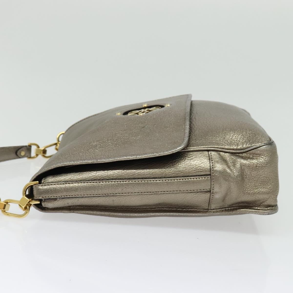 Loewe Anagram Leather Gold Leather Tote Bag Bag (Pre-Owned)