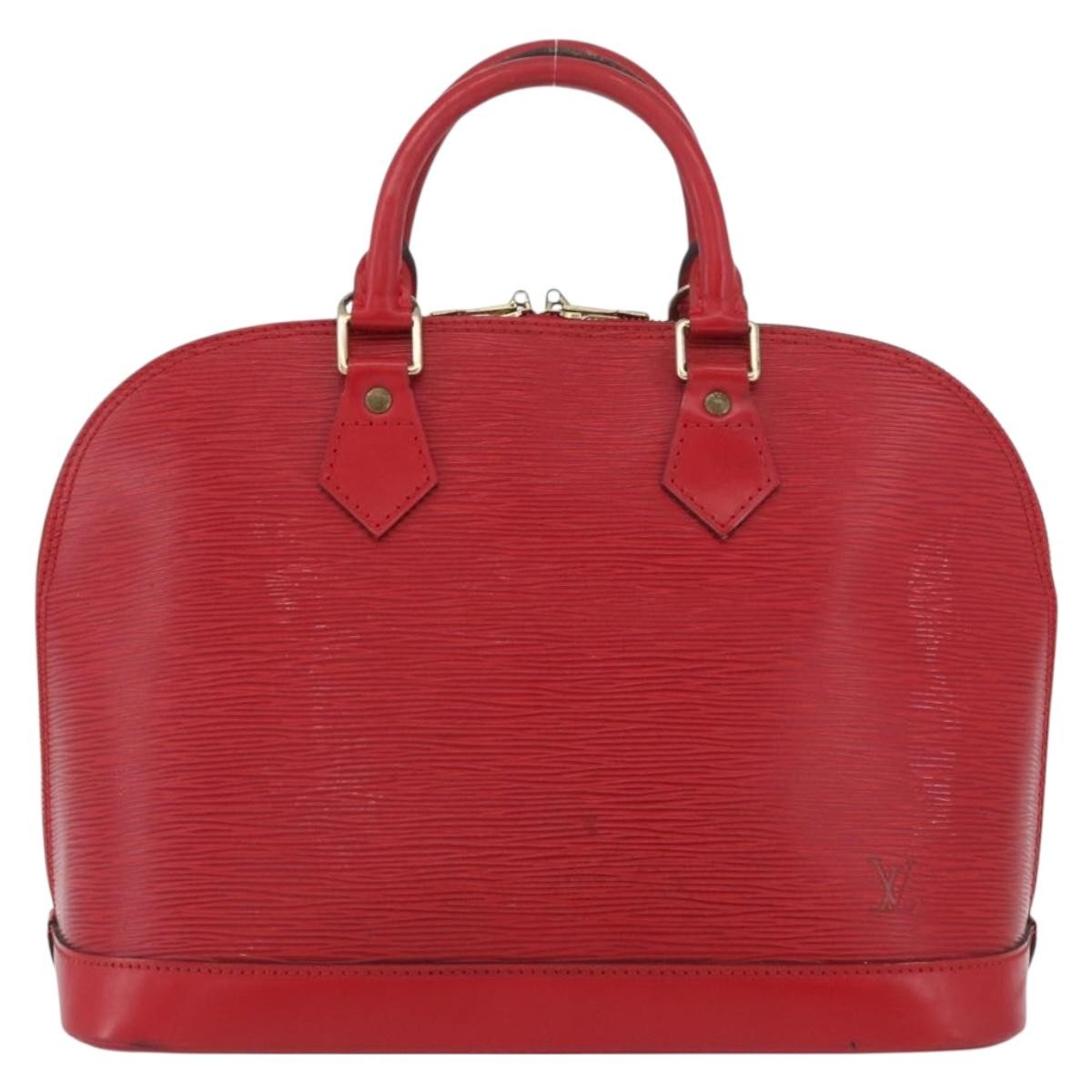 Louis Vuitton Alma Epi Leather Red Leather Handbag (Pre-Owned)