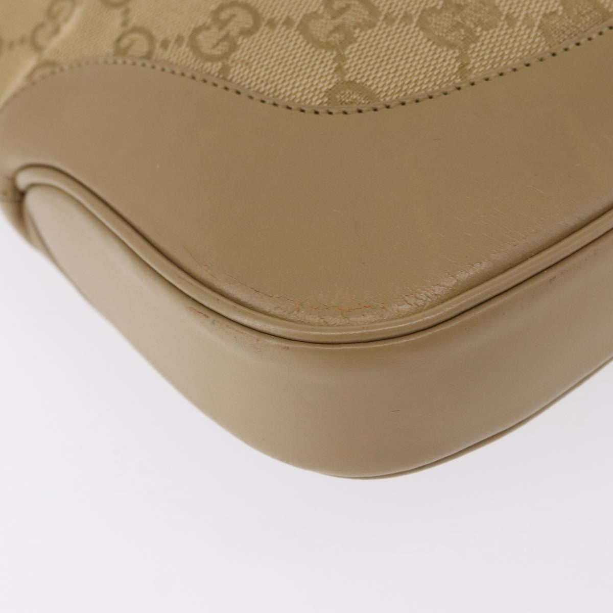 Gucci Jackie Canvas Beige Canvas Handbag (Pre-Owned)
