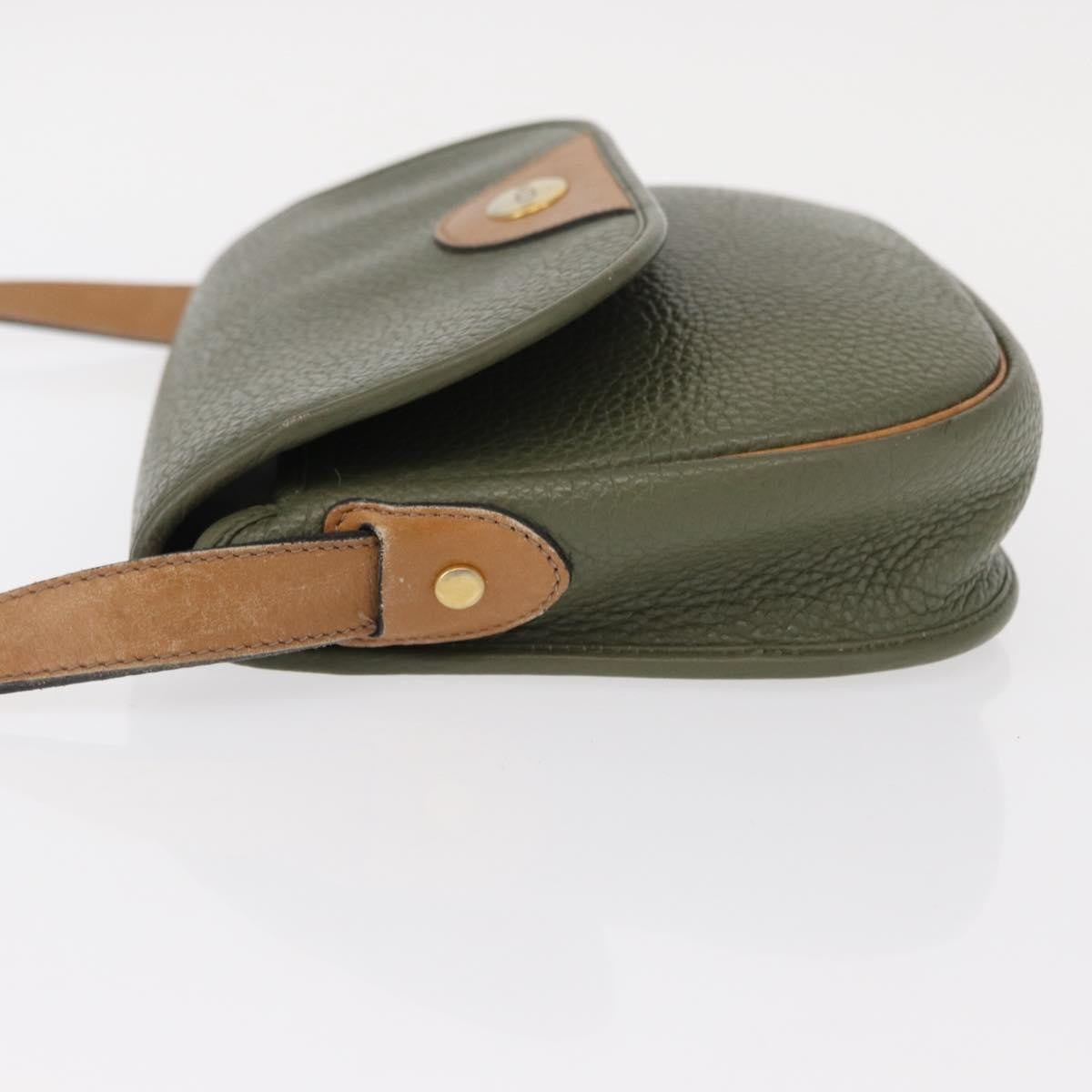 Christian Dior Vintage Leather Green Leather Shoulder Bag Bag (Pre-Owned)