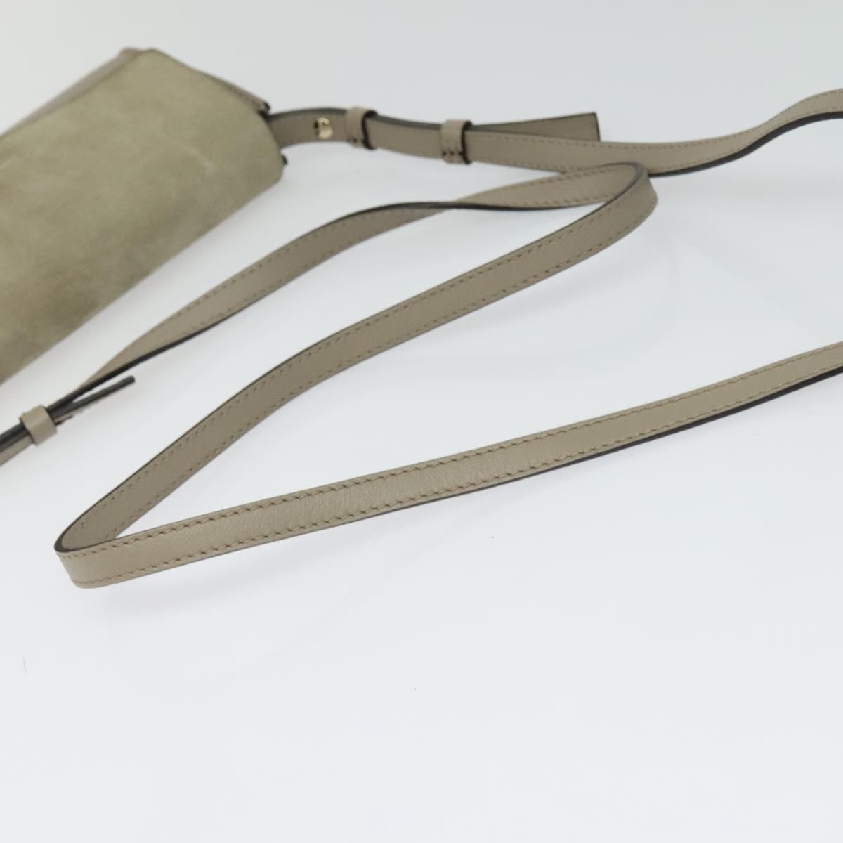 Chloe Faye Leather And Suede Beige Leather Shoulder Bag Bag (Pre-Owned)