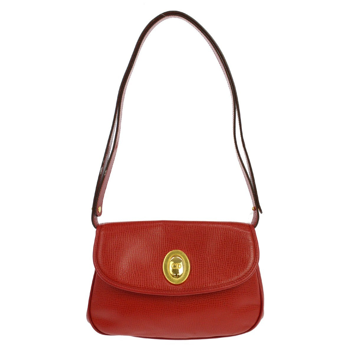 Christian Dior Shoulder Leather Red Leather Shoulder Bag Bag (Pre-Owned)