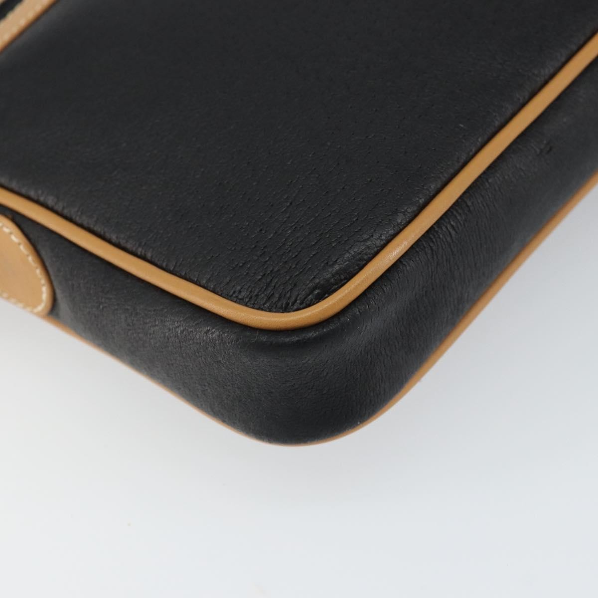 Gucci Vintage Clutch Leather Black Leather Clutche & Pouche Bag (Pre-Owned)