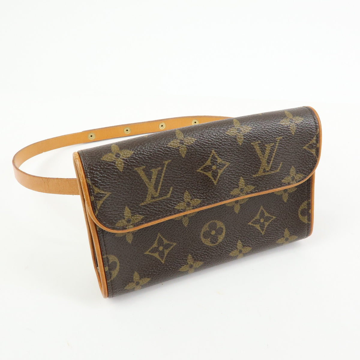 Louis Vuitton Florentine Waist Monogram Canvas Brown Canvas Handbag (Pre-Owned)