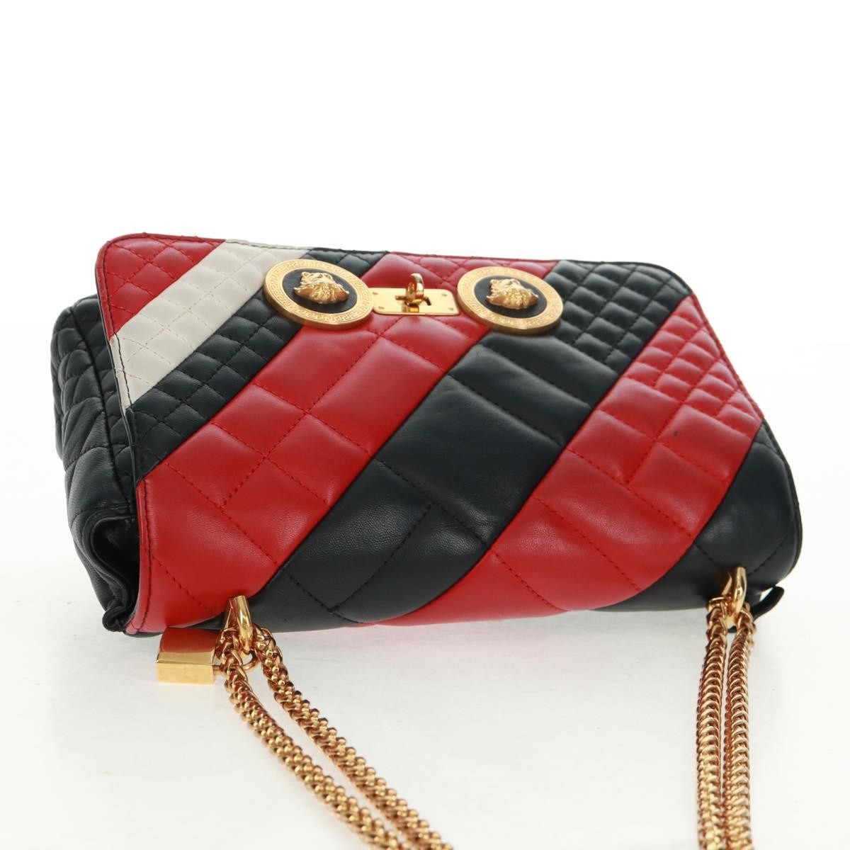 Versace Medusa Padlock Icon Top Handle Quilted Leather Black Leather Shoulder Bag Bag (Pre-Owned)