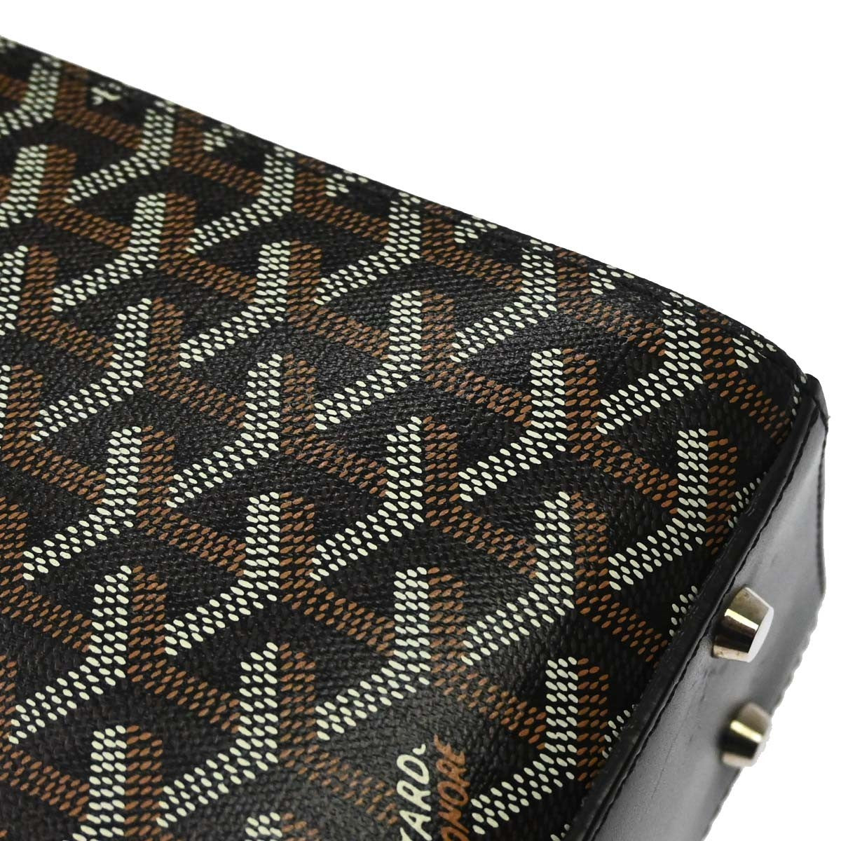 Goyard Comores Coated Canvas Black Canvas Tote Bag Bag (Pre-Owned)