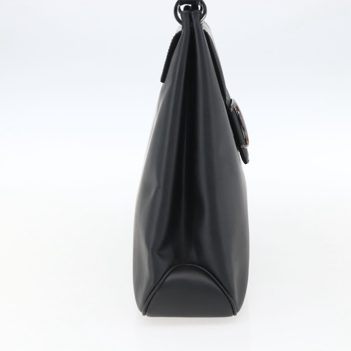 Salvatore Ferragamo Vara Leather Black Leather Shoulder Bag Bag (Pre-Owned)