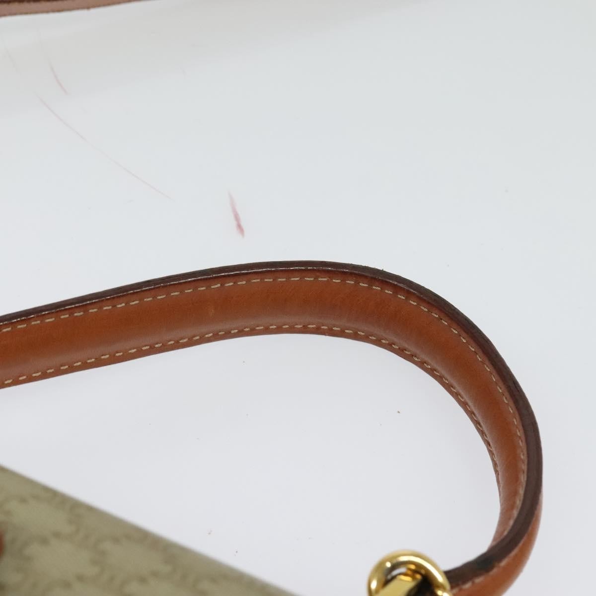 Celine Vintage Convertible Top Handle Macadam Coated Canvas Beige Canvas Handbag (Pre-Owned)