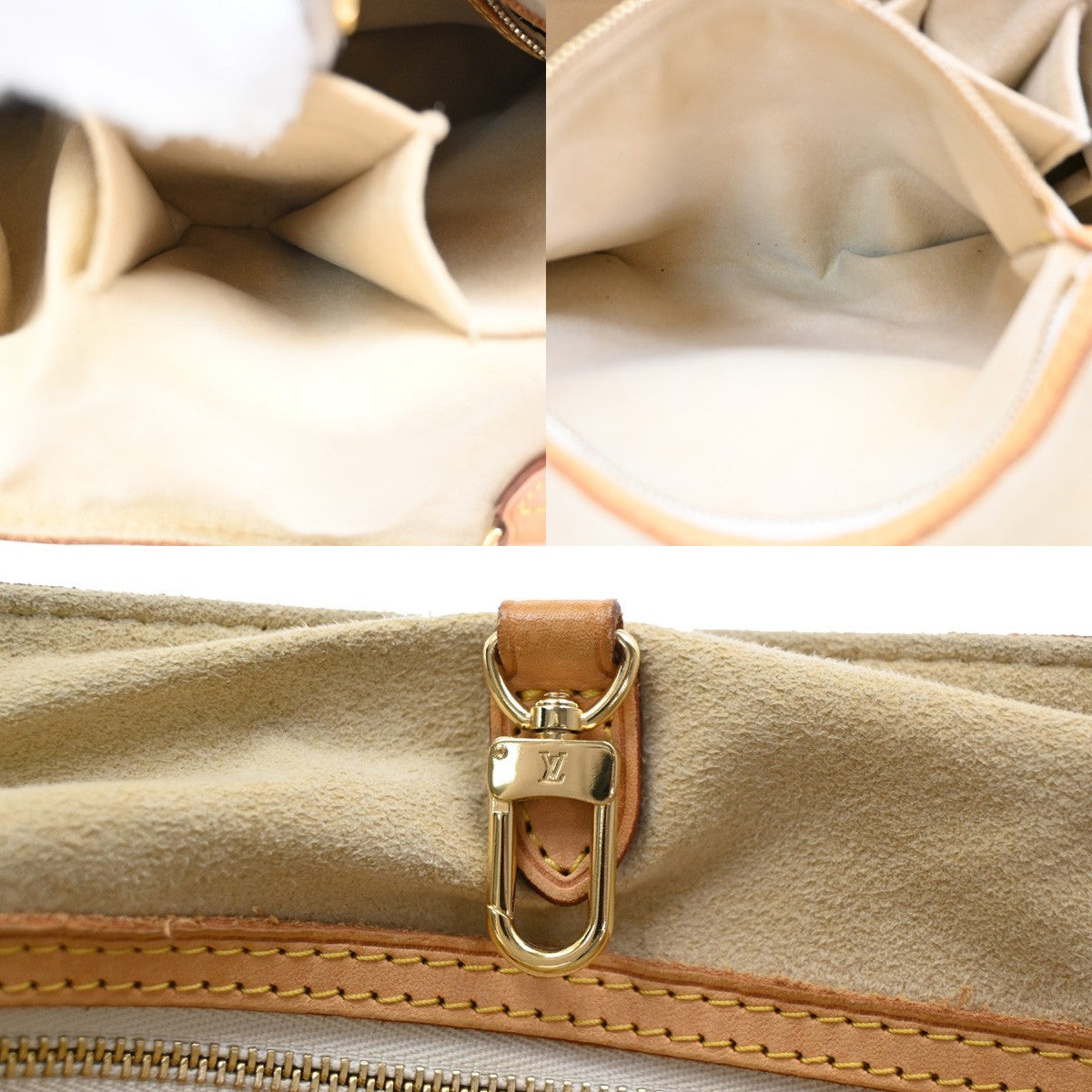 Louis Vuitton Hampstead Damier Ebene White Canvas Tote Bag Bag (Pre-Owned)