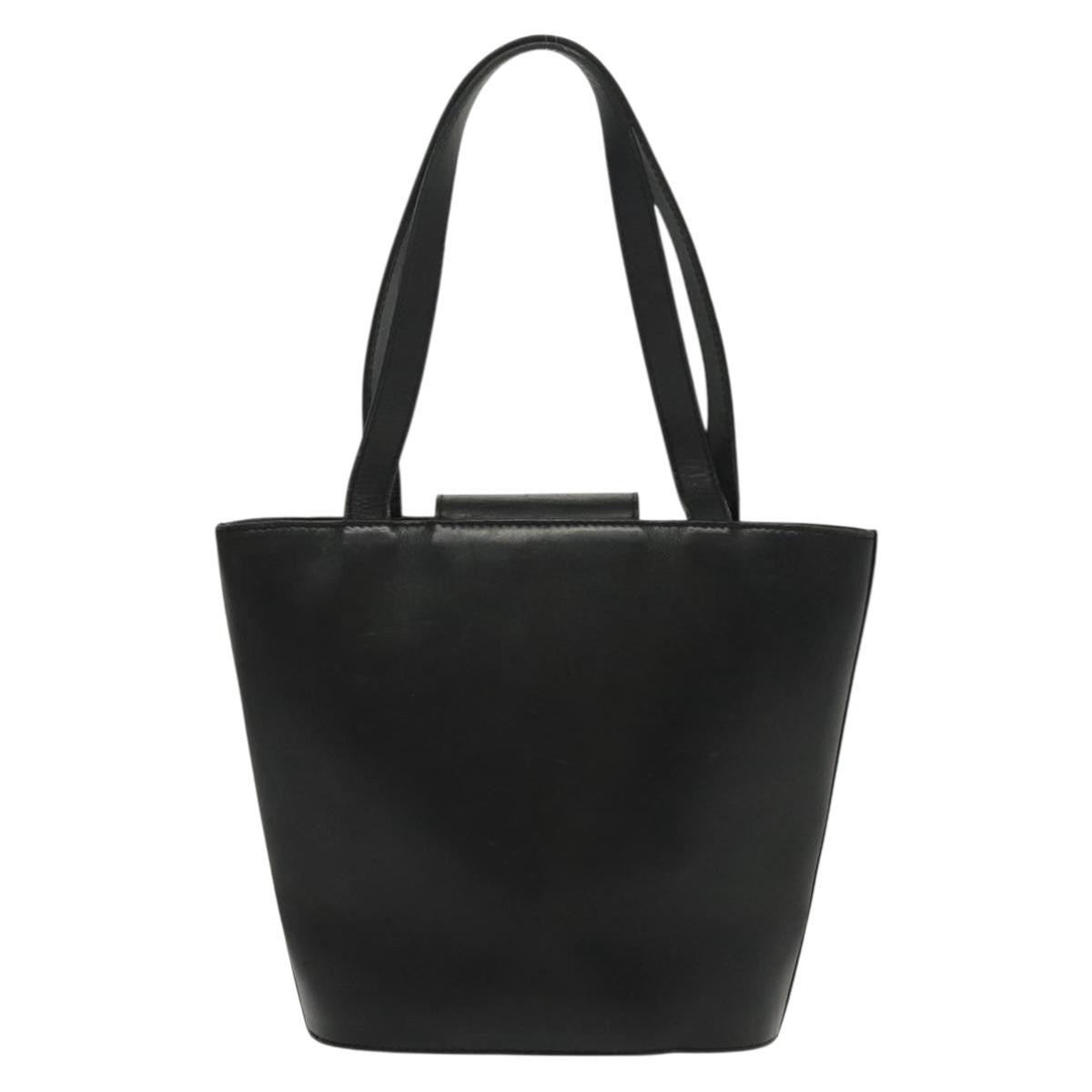 Salvatore Ferragamo Vintage Leather Black Leather Handbag (Pre-Owned)