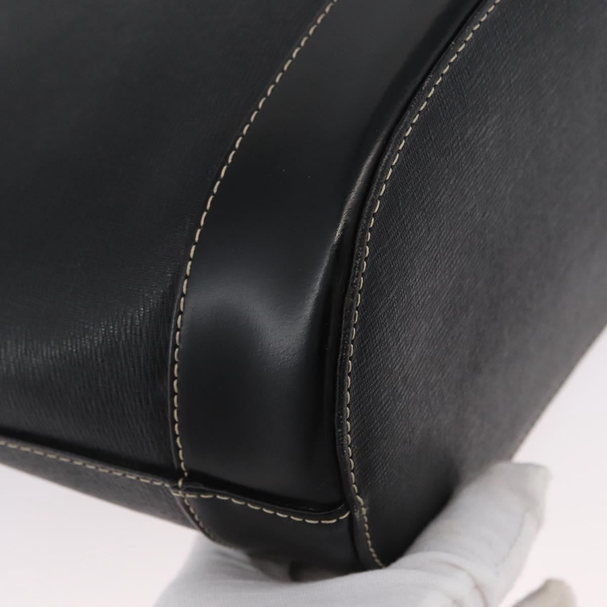 Burberry Vintage Leather Black Leather Tote Bag Bag (Pre-Owned)