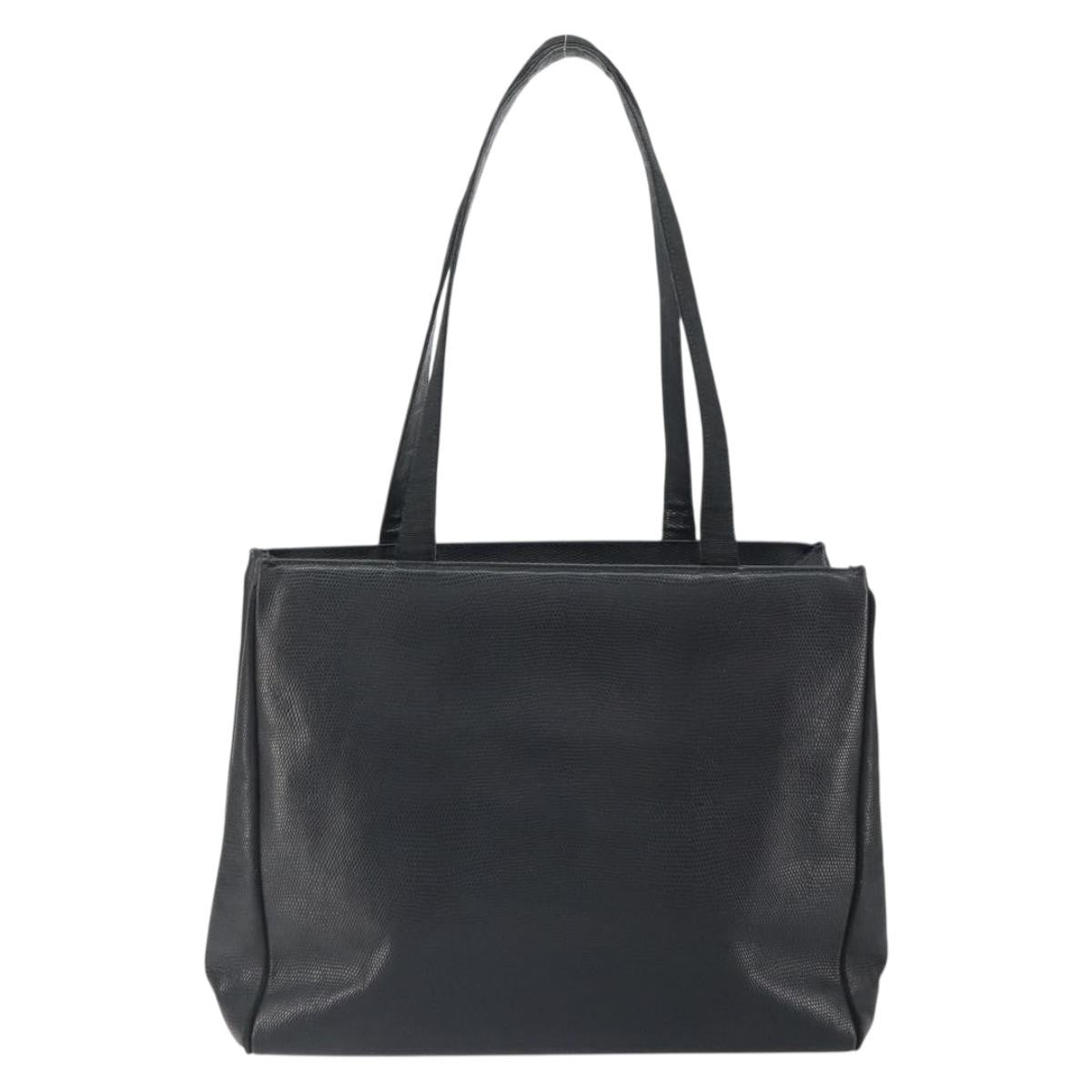 Salvatore Ferragamo Vala Tote Leather Black Leather Shoulder Bag Bag (Pre-Owned)