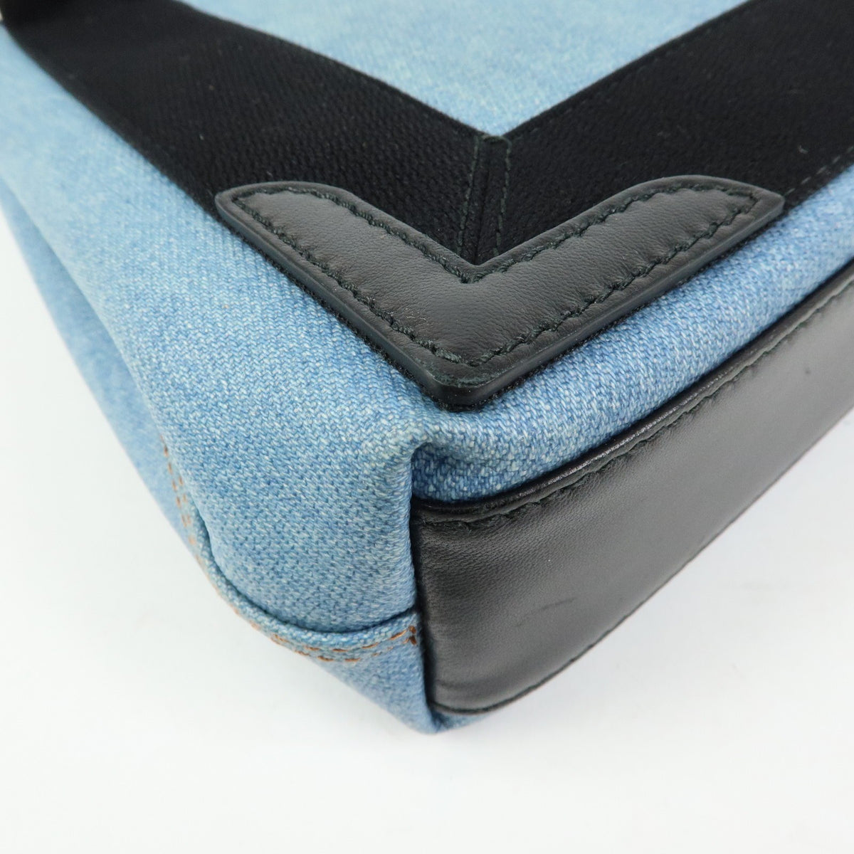 Balenciaga Navy Cabas Coated Denim With Leather Blue Pvc Tote Bag Bag (Pre-Owned)