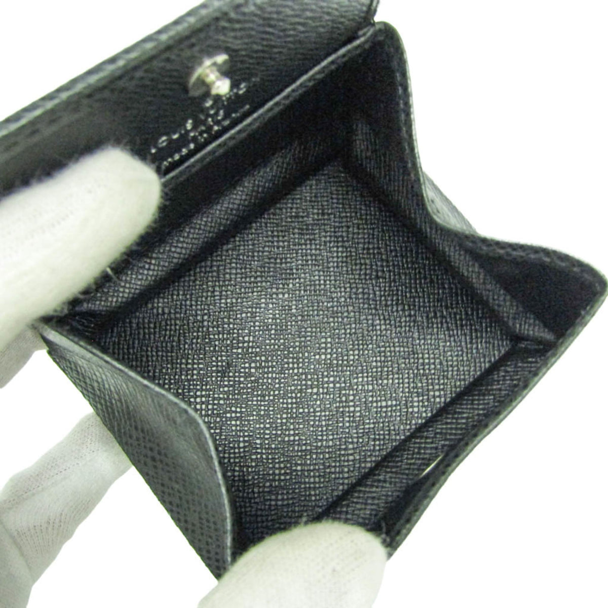 Louis Vuitton Porte Monnaie Boite Leather Black Leather Wallets Accessory (Pre-Owned)