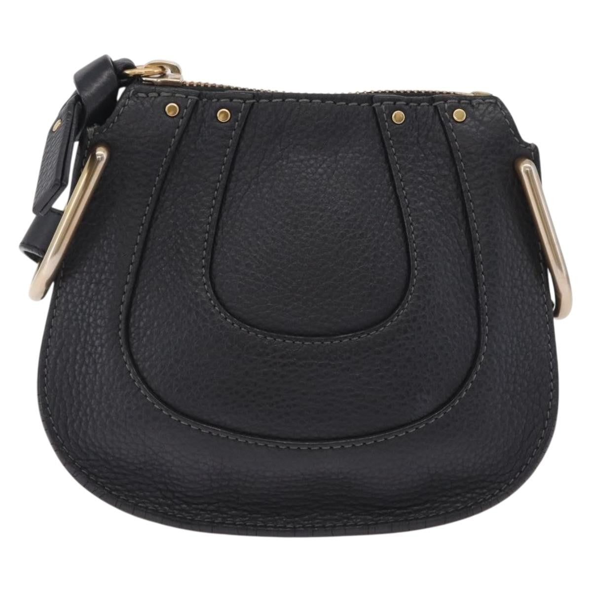 Chloe Hayley Hobo Leather Black Leather Shoulder Bag Bag (Pre-Owned)