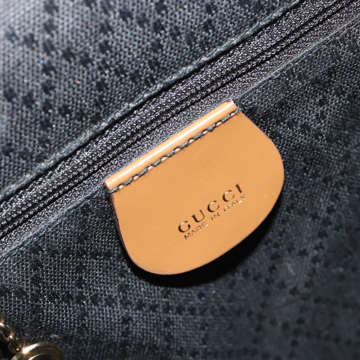 Gucci Vintage Bamboo Patent Gold Patent_Leather Backpack Bag (Pre-Owned)