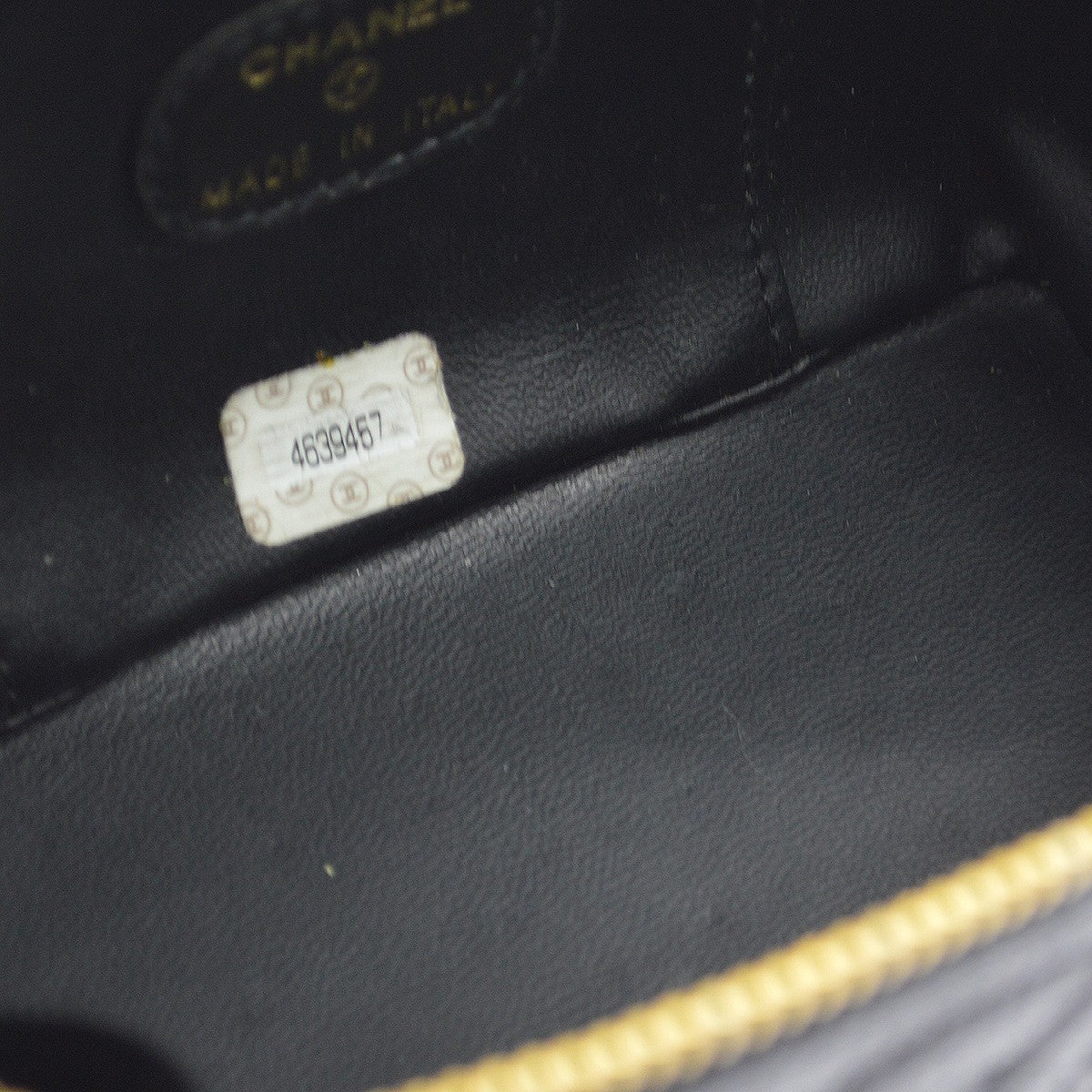 Chanel Vintage Timeless Cosmetic Case Caviar Black Leather Clutche & Pouche Bag (Pre-Owned)