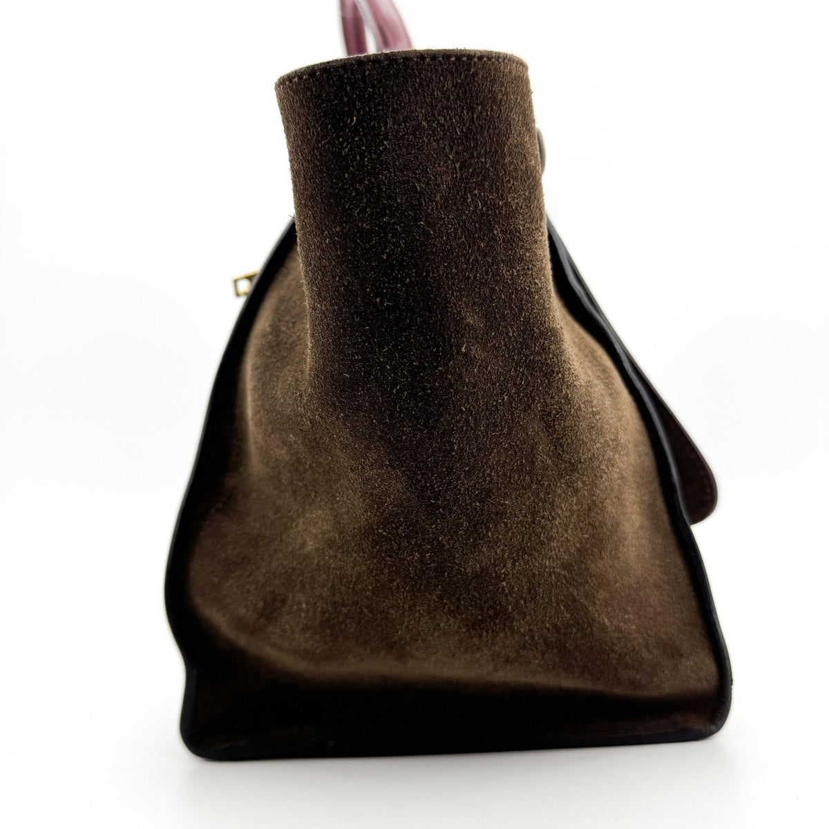 Celine Tricolor Trapeze Leather Brown Leather Handbag (Pre-Owned)