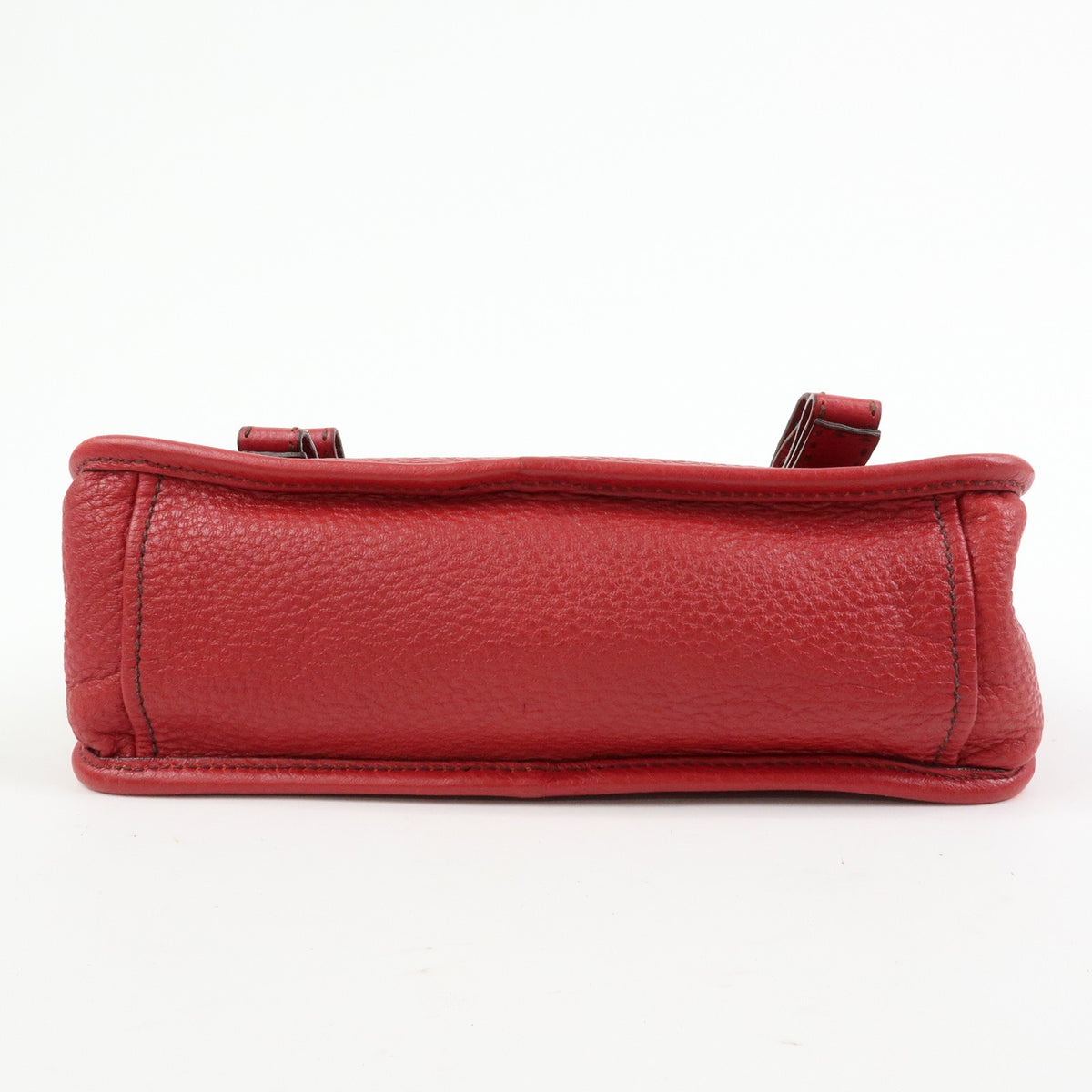 Prada Shoulder Leather Red Leather Shoulder Bag Bag (Pre-Owned)