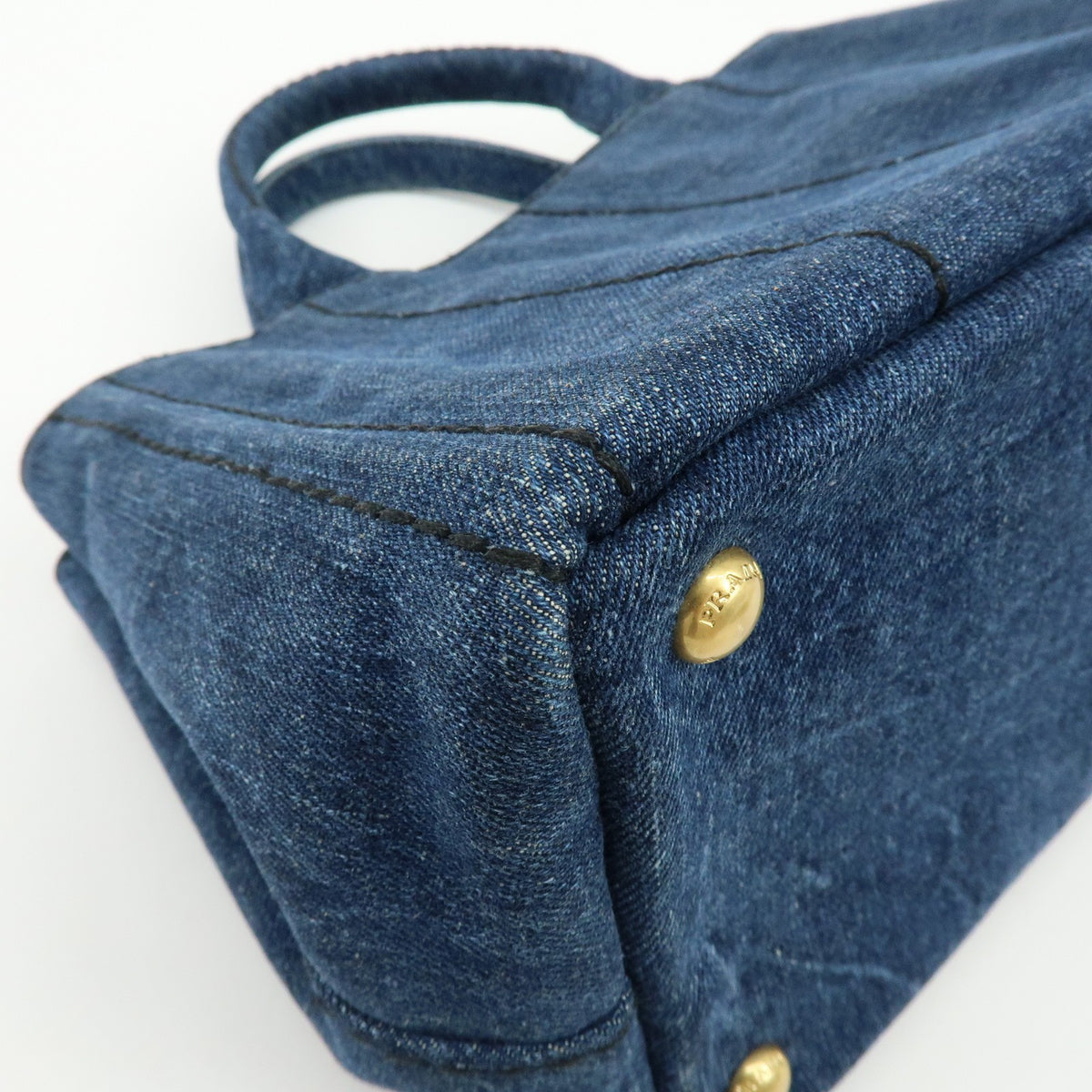 Prada Canapa Convertible Denim Blue Denim_Jeans Tote Bag Bag (Pre-Owned)
