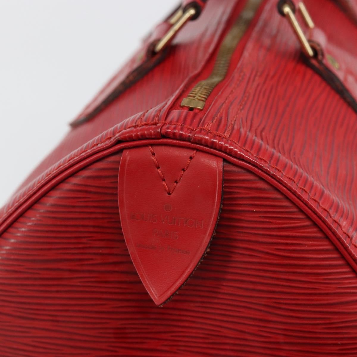 Louis Vuitton Speedy Epi Leather Red Leather Handbag (Pre-Owned)