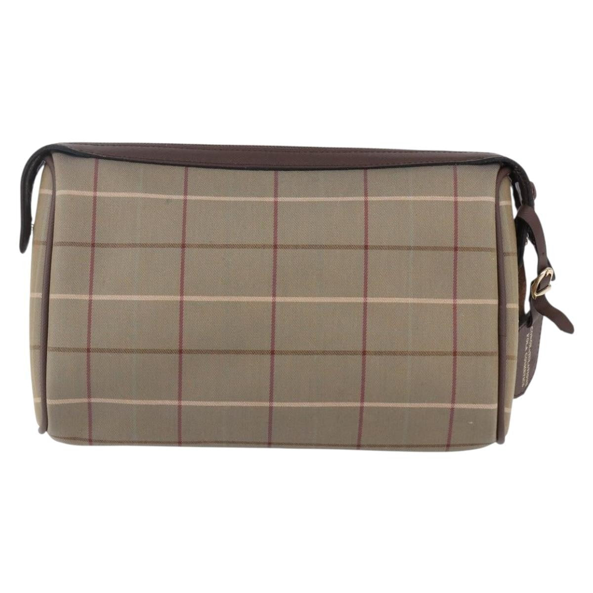 Burberry Nova Check Pochette Canvas Beige Canvas Clutche & Pouche Bag (Pre-Owned)