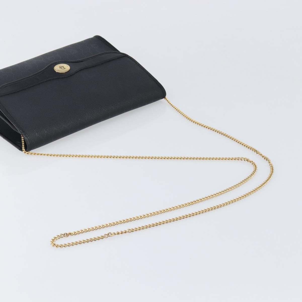 Christian Dior Vintage Honeycomb Zip Coated Canvas Black Canvas Clutche & Pouche Bag (Pre-Owned)