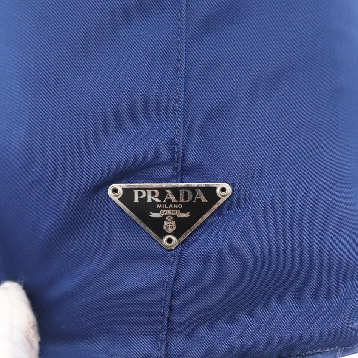 Prada Vintage Tote Tessuto Blue Nylon Tote Bag Bag (Pre-Owned)