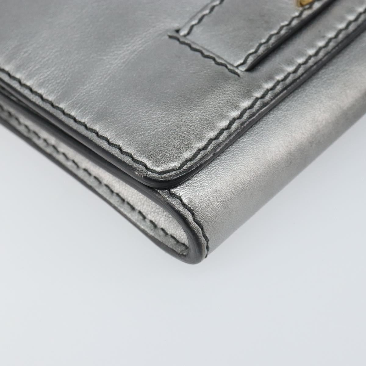 Christian Dior J'adior Croisiere Chain Leather Silver Leather Clutche & Pouche Bag (Pre-Owned)