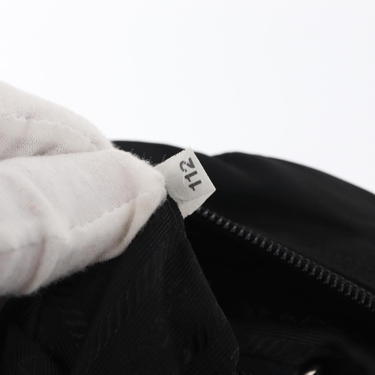 Prada Vintage Zip Tessuto Black Nylon Handbag (Pre-Owned)