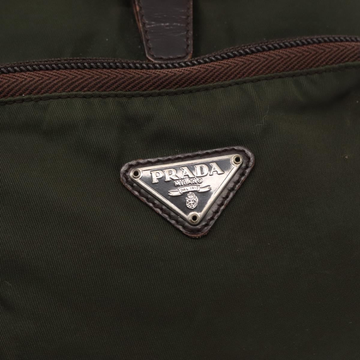 Prada Front Pocket Tessuto Khaki Nylon Backpack Bag (Pre-Owned)
