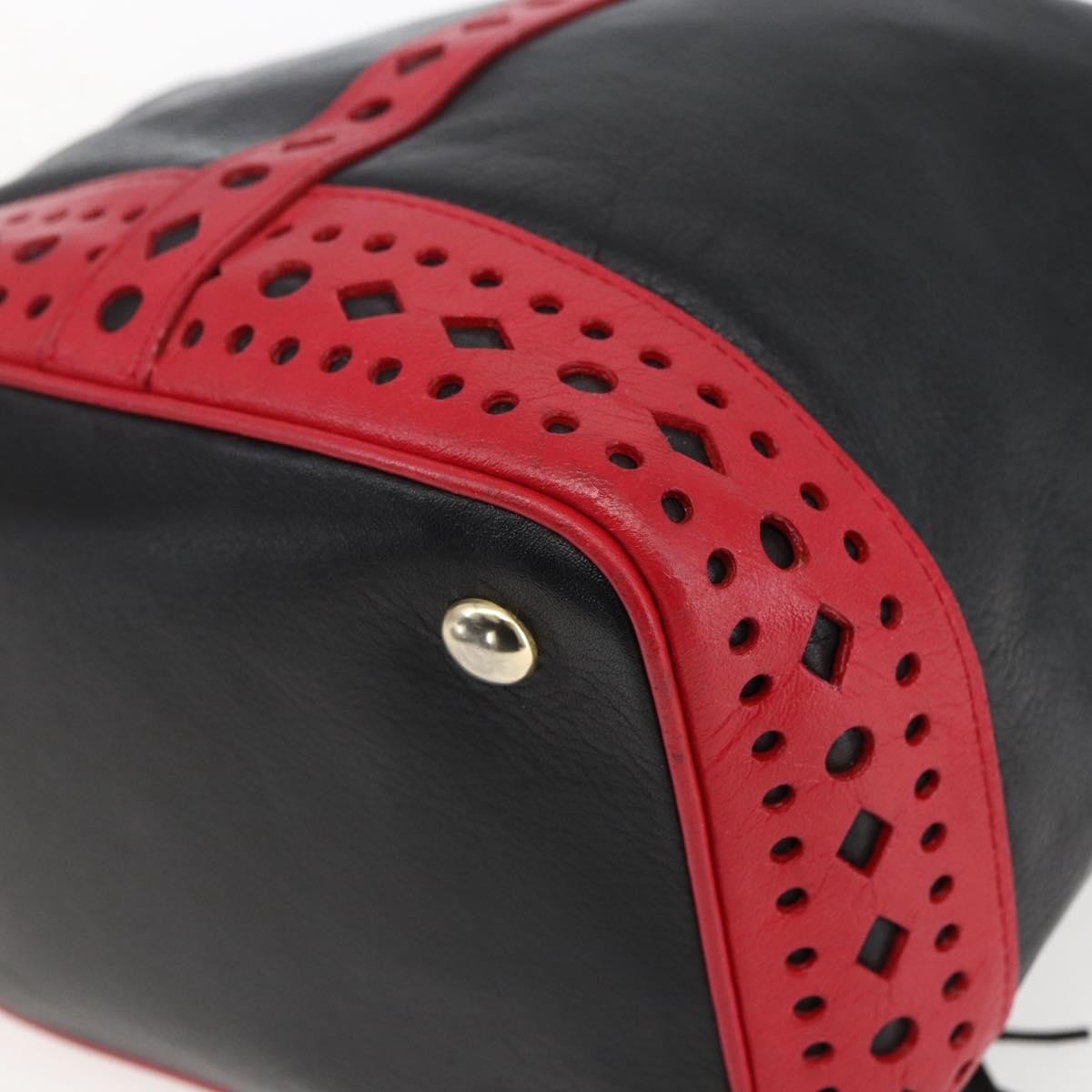 Saint Laurent Vintage Leather Black Leather Shoulder Bag Bag (Pre-Owned)