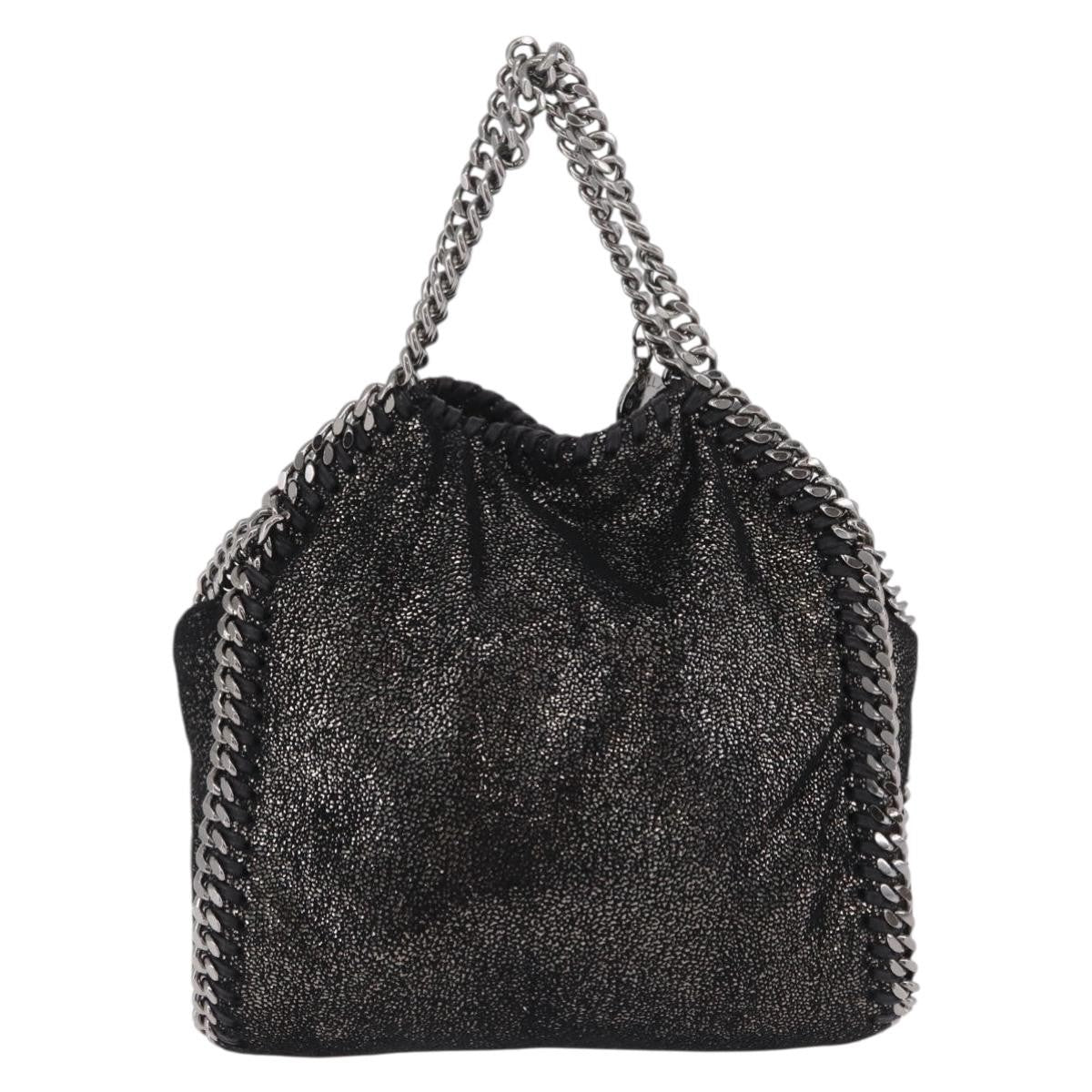 Stella Mccartney Falabella Faux Leather Black Polyester Tote Bag Bag (Pre-Owned)
