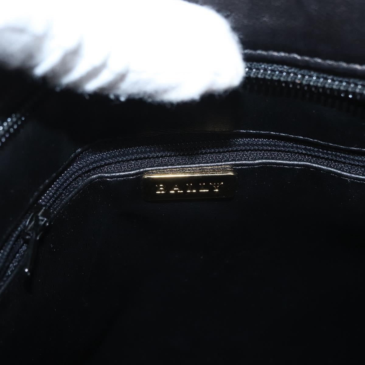 Bally Vintage Chain Quilted Leather Black Leather Shoulder Bag Bag (Pre-Owned)