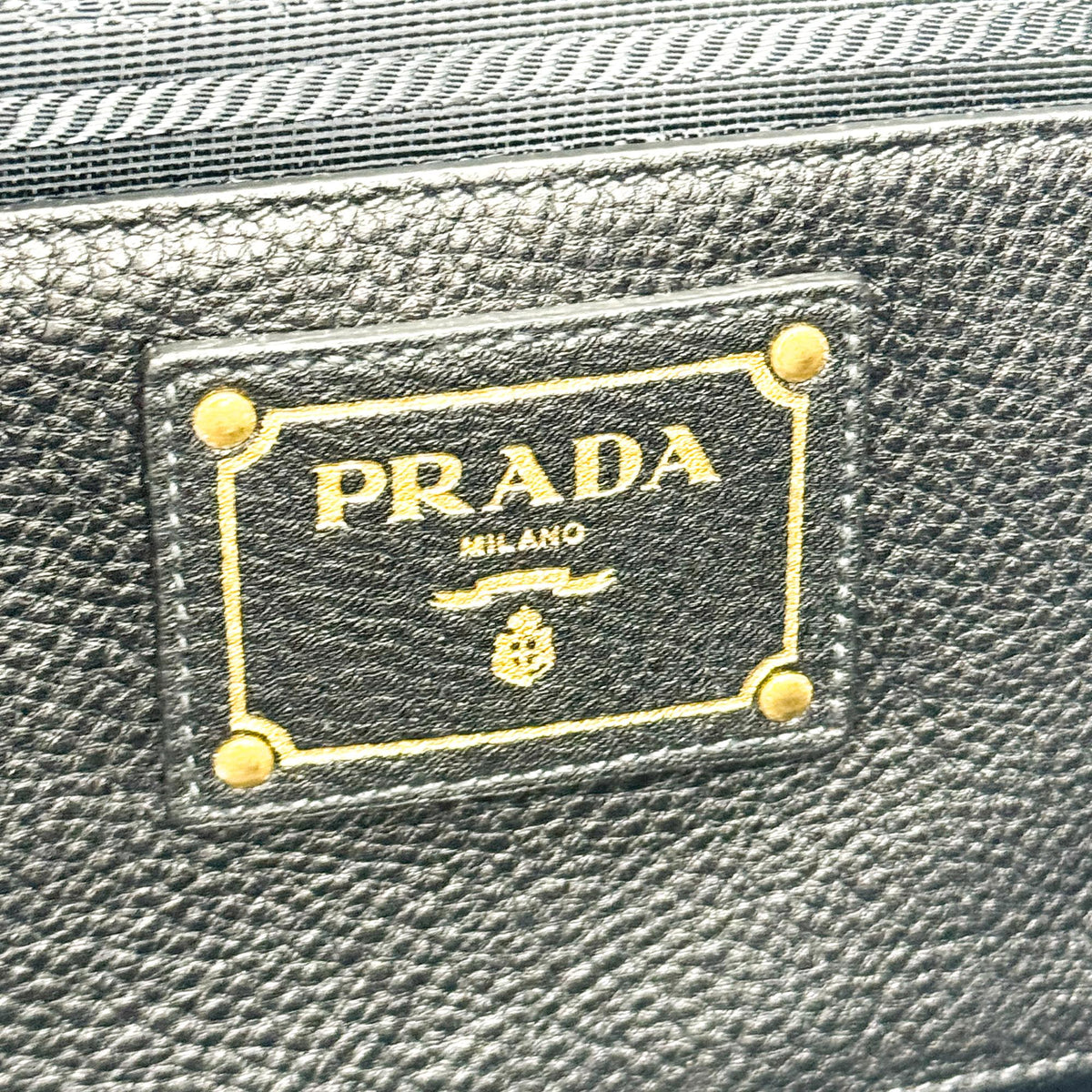Prada Side Zip Convertible Vitello Daino Black Leather Tote Bag Bag (Pre-Owned)