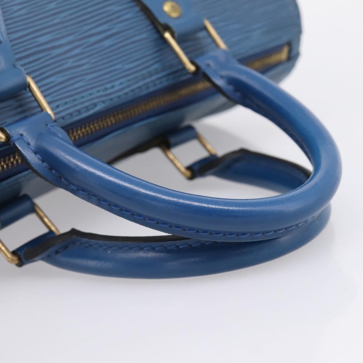 Louis Vuitton Speedy Epi Leather Blue Leather Handbag (Pre-Owned)