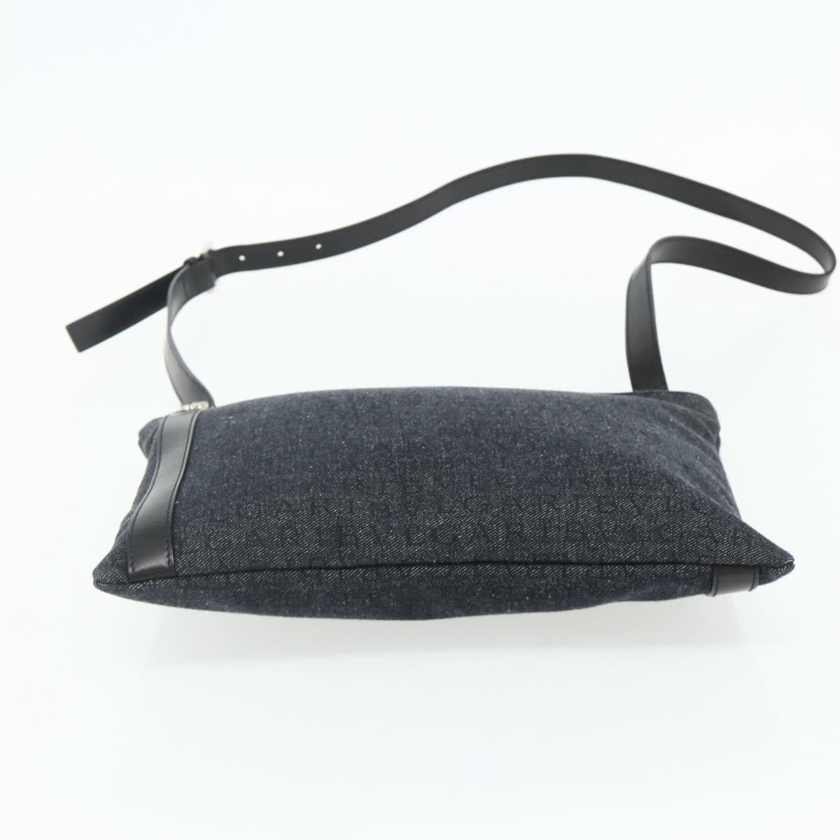Bvlgari Logomania Canvas Blue Canvas Shoulder Bag Bag (Pre-Owned)