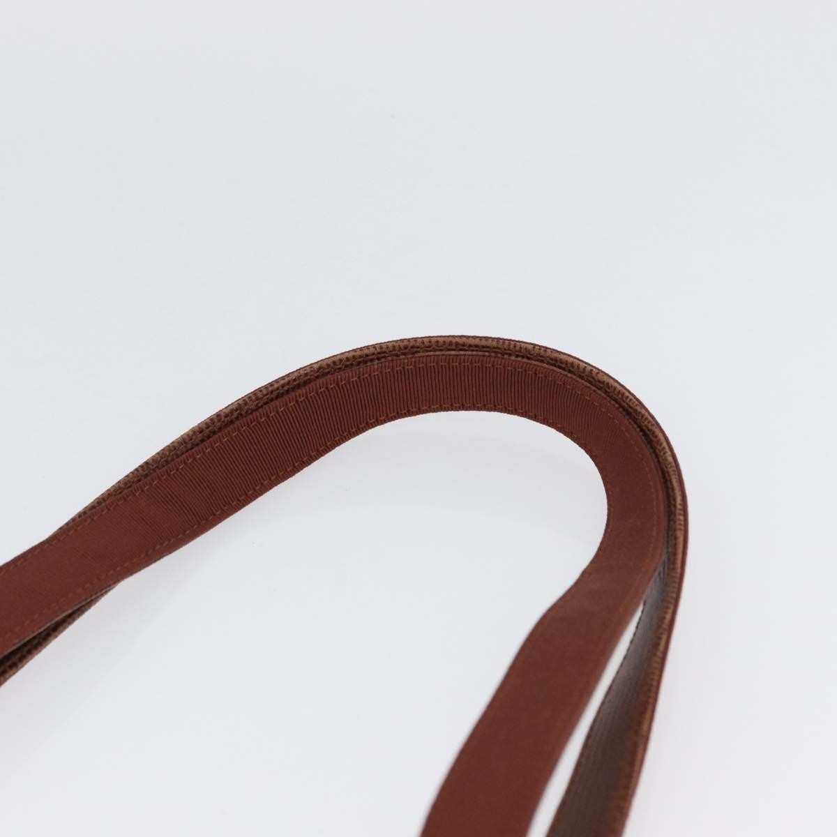 Salvatore Ferragamo Vala Tote Embossed Leather Brown Leather Tote Bag Bag (Pre-Owned)