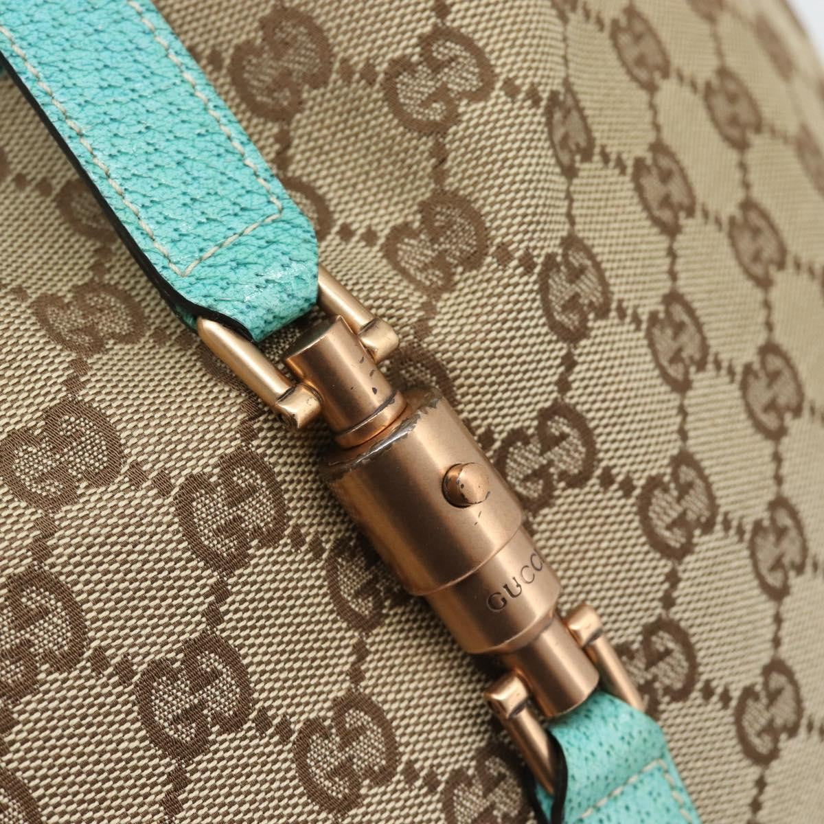 Gucci Jackie Canvas Brown Canvas Handbag (Pre-Owned)