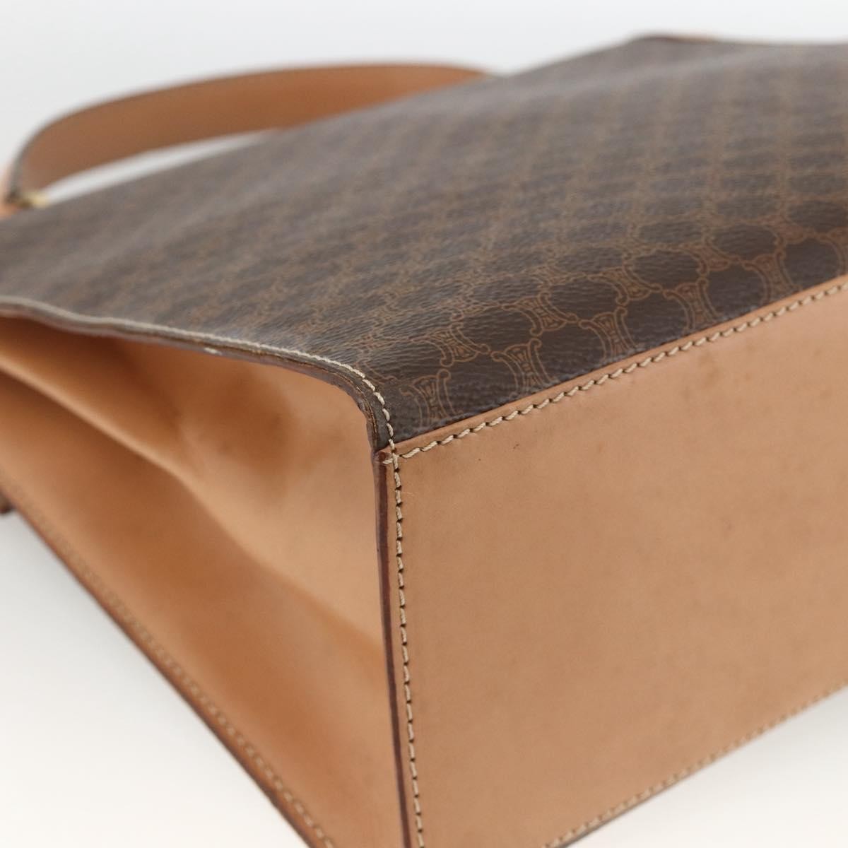 Celine Vintage Handbag Toile Céline Brown Canvas Handbag (Pre-Owned)