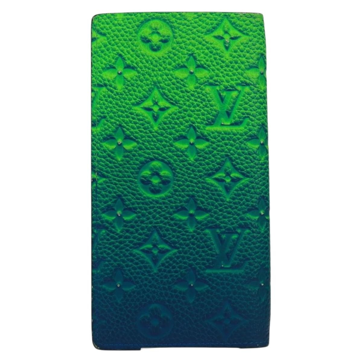Louis Vuitton Brazza Limited Edition Illusion Monogram Taurillon Leather Green Leather Wallets Accessory (Pre-Owned)
